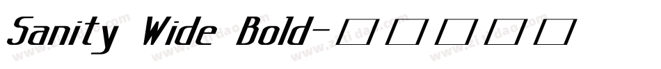 Sanity Wide Bold字体转换